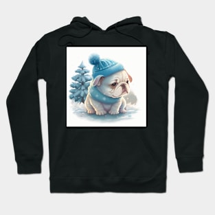 Winter Frenchie baby Hoodie